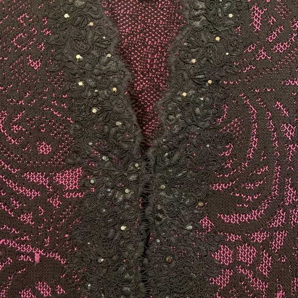 Mary Kay National Designer Size 12 Purple and Black Bling Jacket - Picture 2 of 3